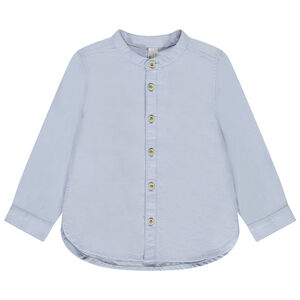 Chemise manches longues uni à col mao pour bébé garçon  