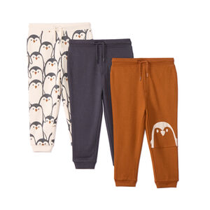 Lot de 3 joggings molleton motifs pingouin pour bébé garçon 