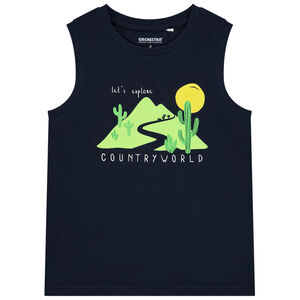 Mouwloos T-shirt met fantasieprint voor jongens 