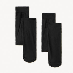 Set van 2 paar effen panty's voor meisjes 