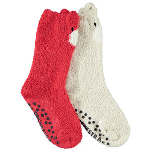 Lot de 2 paires de chaussettes hautes Noël en sherpa garçon 