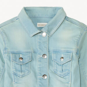 Jeanslookvest met zakken voor meisjes 