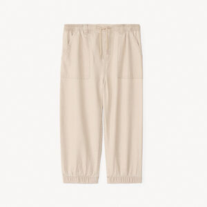 Pantalon en toile uni chevilles resserrées pour bébé garçon 