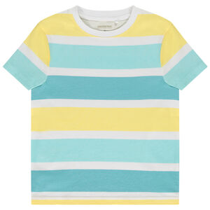 T-shirt met korte mouwen in streepjes voor jongen 