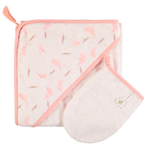 Cape de bain et gant de toilette Magic bird  