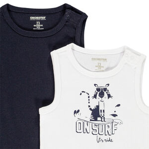 Lot de 2 débardeurs pour bébé garçon 