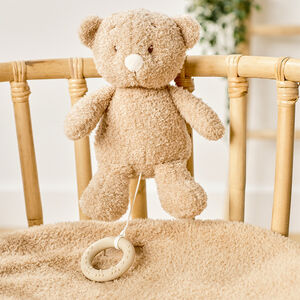 Muziekknuffel baby beer - 25 cm - Fanfan - teddy Caramel  