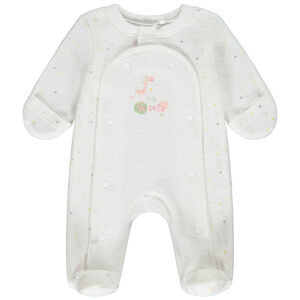 Dors-bien en velours avec broderies pour bébé prématuré 