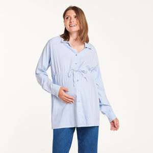 Langarmige gestreepte zwangerschapsblouse 