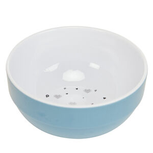 Bol en mélamine imprimé cœurs bleu 