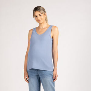 Débardeur uni effet côtelé pour femme 