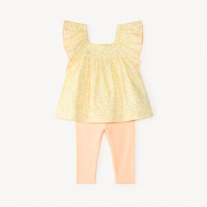 Twee-delige set met tuniek + legging voor meisjesbaby 