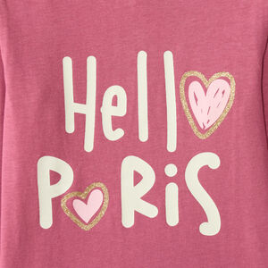 Set van 5 lange mouwen t-shirts voor meisjes met fantasiedruk. 