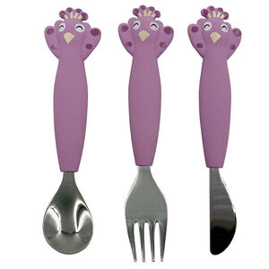Bestekset in silicone 3 stks Mrs Peacock 