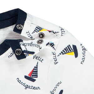 Korte mouwen T-shirt met bootjesprint voor baby jongen 