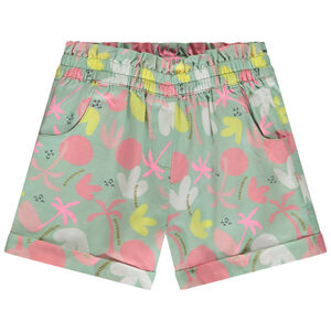 Short en toile imprimé fantaisie pour fille 