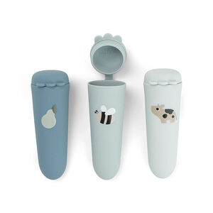 Siliconen ijsvormpjes x 3 Dotti blauw 