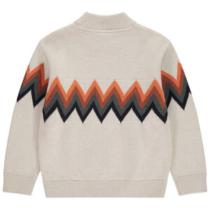 Pull à col montant et motif en jacquard garçon 