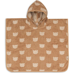 Badponcho badstof Jaquard omkeerbaar Teddy Bear 