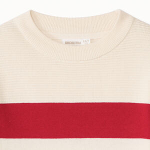 Pull manches longues rayé en tricot pour garçon  