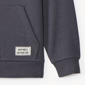 Sweatshirt met effen fleecekap voor jongens 