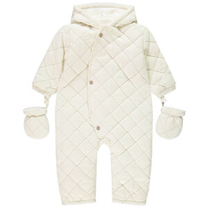 Combi-pilote matelassée à carreaux pour bébé avec finitions différentes selon l'âge 