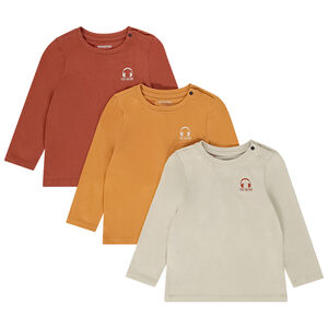 Lot de 3 t-shirts manches longues print casque pour bébé garçon 