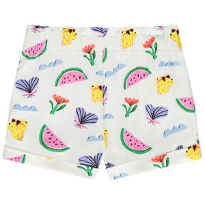 Jersey short met fantasieprint meisjes 