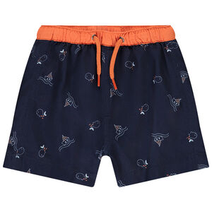 Short de bain imprimé baleines/voiliers pour bébé garçon 