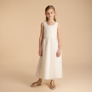 Jurk lange ceremonie in geborduurd tule voor meisjes 