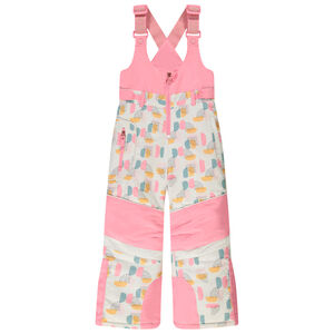 Pantalon de ski taille haute à bretelles amovibles pour fille 