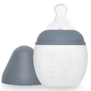 Biberon silicone 150 ml tétine débit lent Blue Grey 