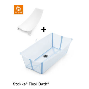 Flexi Bath XL opvouwbaar bad met white badstoel ocean blue 