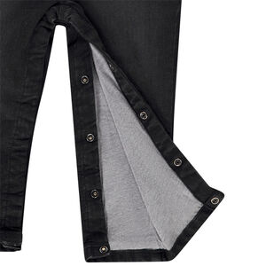 Lange jeans salopette met fantasieprint voor jongens 
