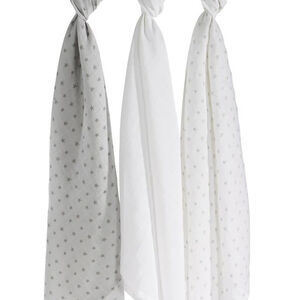 Lot de 3 langes 70 x 70 cm - Céleste 