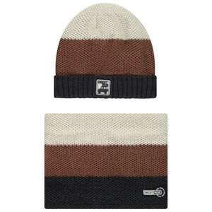 Muts en snood met sherpa voering voor jongens 