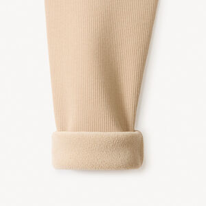 Ribbroekje met fleecevoering in effen kleur voor meisje 