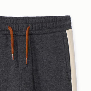 Joggingbroek in fleece met colour block effect voor jongens 