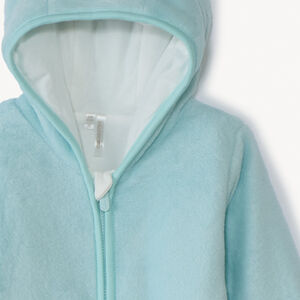 Pilotenpak in effen sherpa met berenoren voor babyjongens 