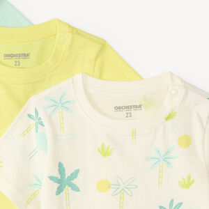 Set van 3 fantasiet-shirts met korte mouwen voor jongens. 