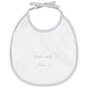 Bavoir en coton made with love à nouer   