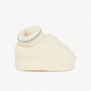 Gebreide effen pantoffels voor baby 