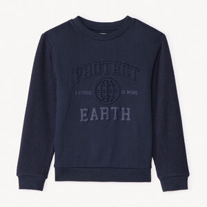 Pull manches longues à puffed print fantaisie pour garçon 