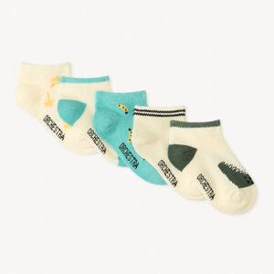 Set van 5 paar junglepatroon sokken voor babyjongen 