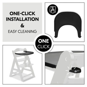 Tablette chaise haute Alpha Click Tray Noir 