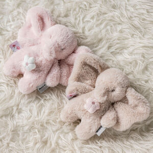Mini muziekknuffel olifant - Fanfan - Roze - 20 cm 