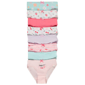 Lot de 8 culottes fantaisie en jersey pour fille 