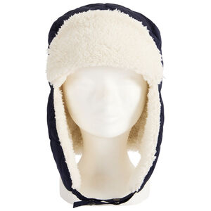 Chapka uni en toile et doublure sherpa pour garçon  