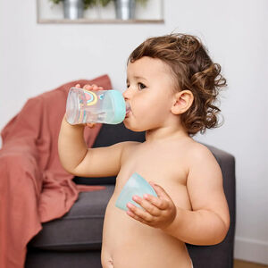 Geboortekit zuigfles met 2 siliconen speentjes trage doorstroming 150 ml 