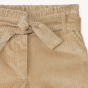 Short en velours côtelé + ceinture à nouer pour fille 